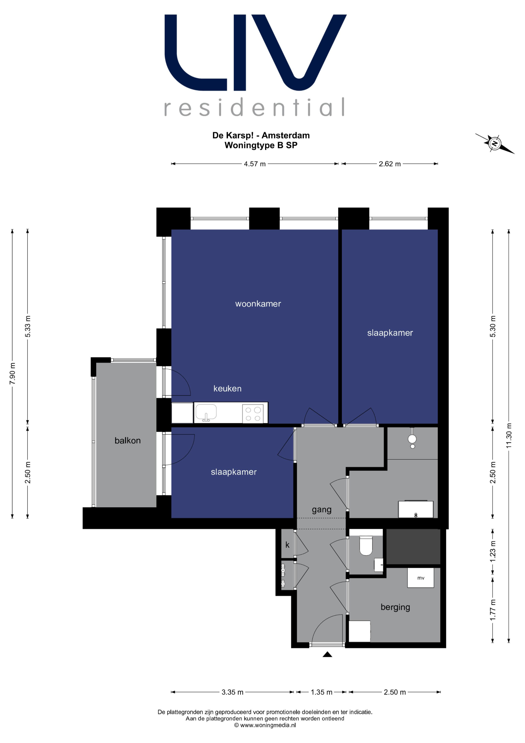 Appartement te huur in Amsterdam aan Karspeldreef 4C-40 – 3 kamers, 69 m² (foto 6)