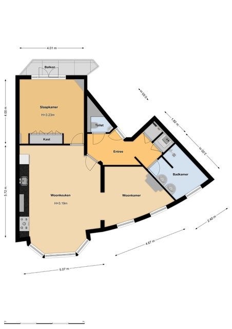 Appartement te huur in Amsterdam aan Valeriusplein – 2 kamers