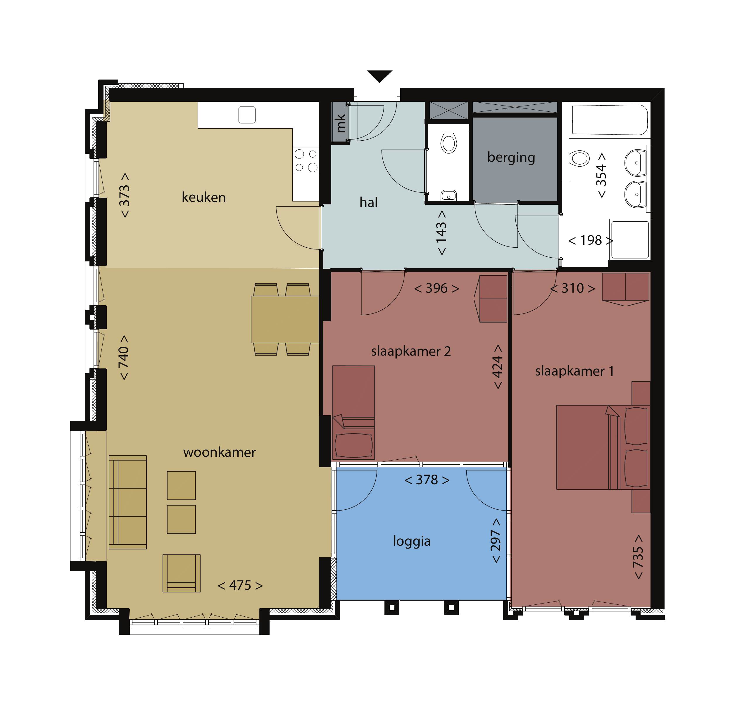 Appartement te huur in Breda aan Terheijdenstraat 10 – 3 kamers, 119 m²