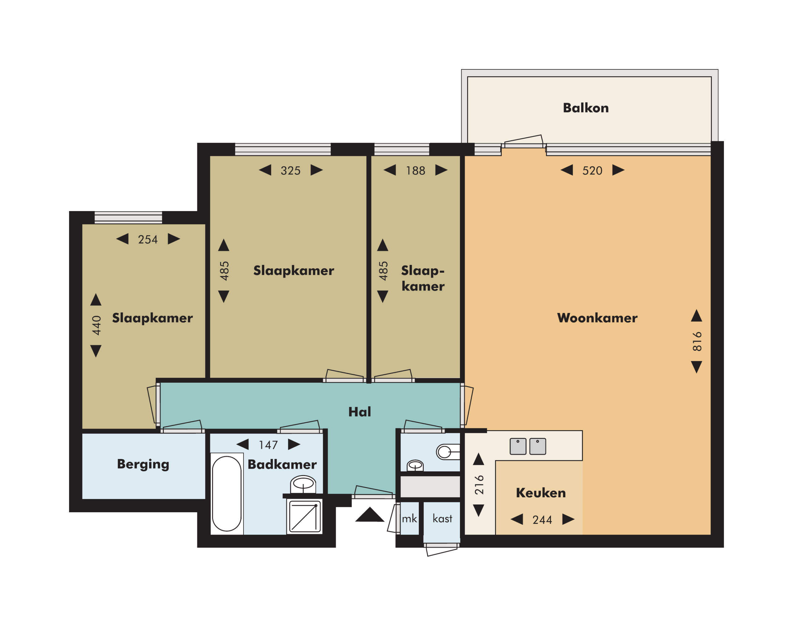 Appartement te huur in Eindhoven aan Venbergsemolen 107 – 4 kamers, 100 m²
