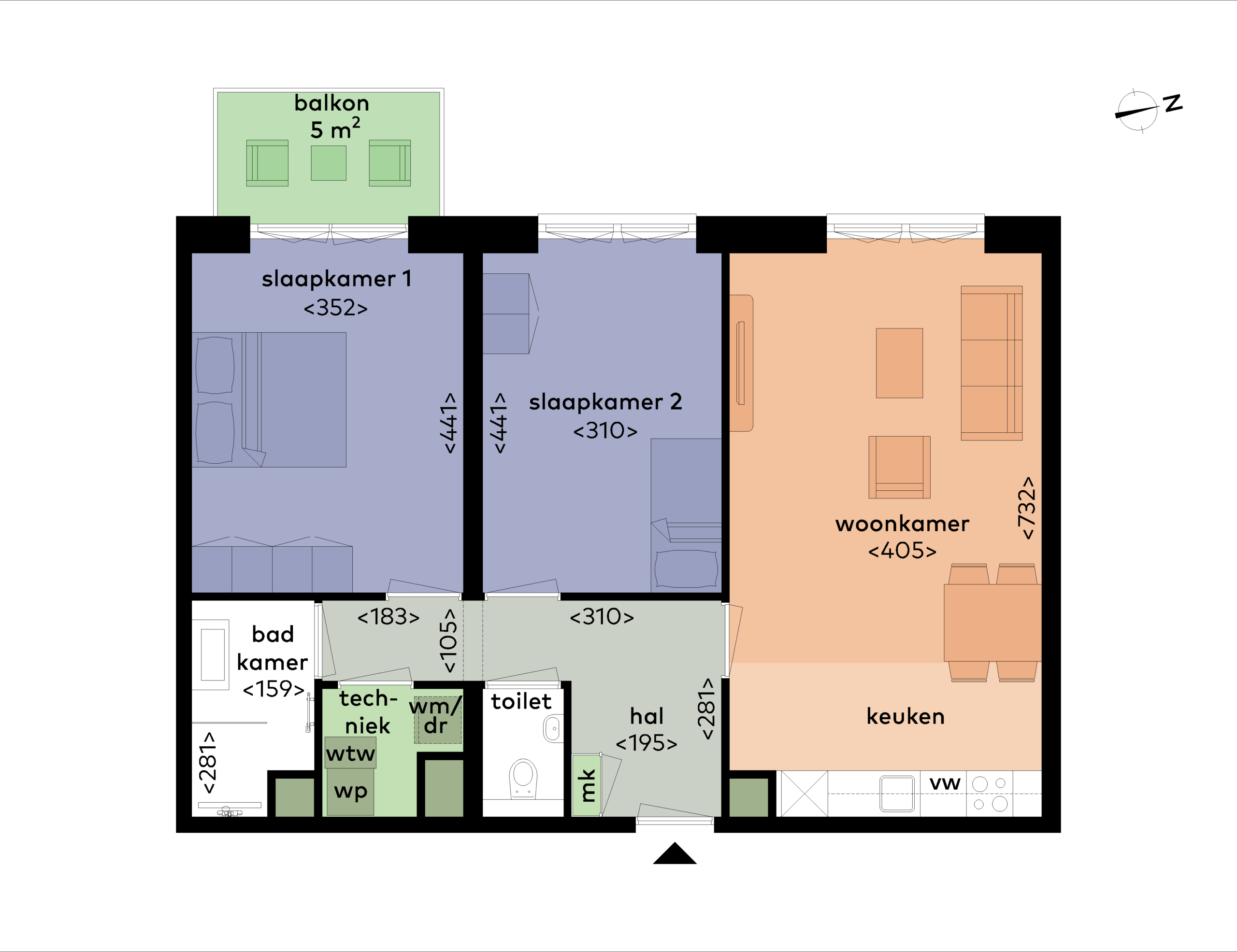 Appartement te huur in Enschede aan Hulsmaatstraat 29-909 – 3 kamers, 81 m²