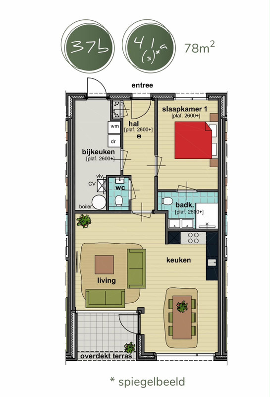 Huis te huur in Nistelrode aan Maxend 41a – 2 kamers, 78 m²