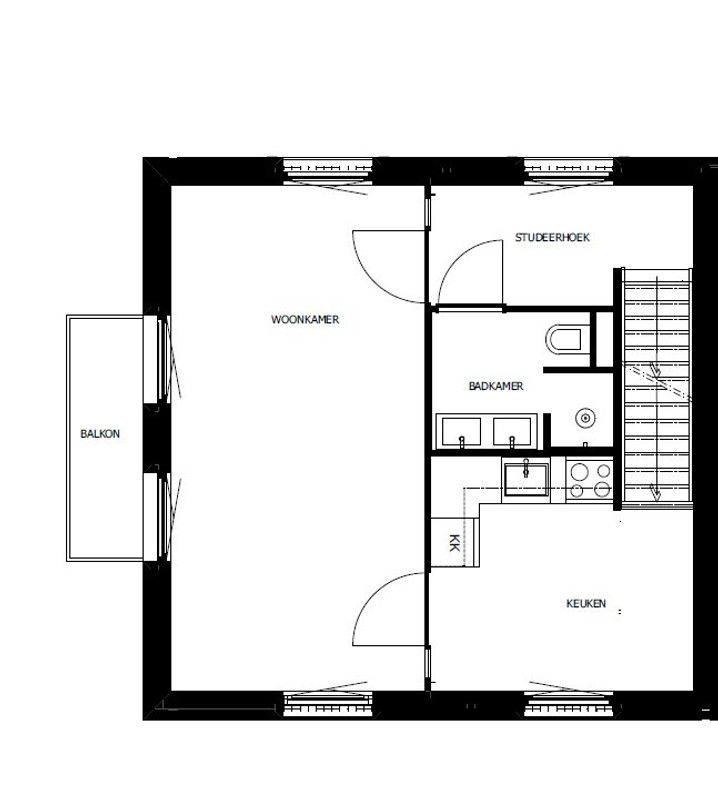 Appartement te huur in Utrecht aan Lauwerecht 161 – 2 kamers, 75 m²