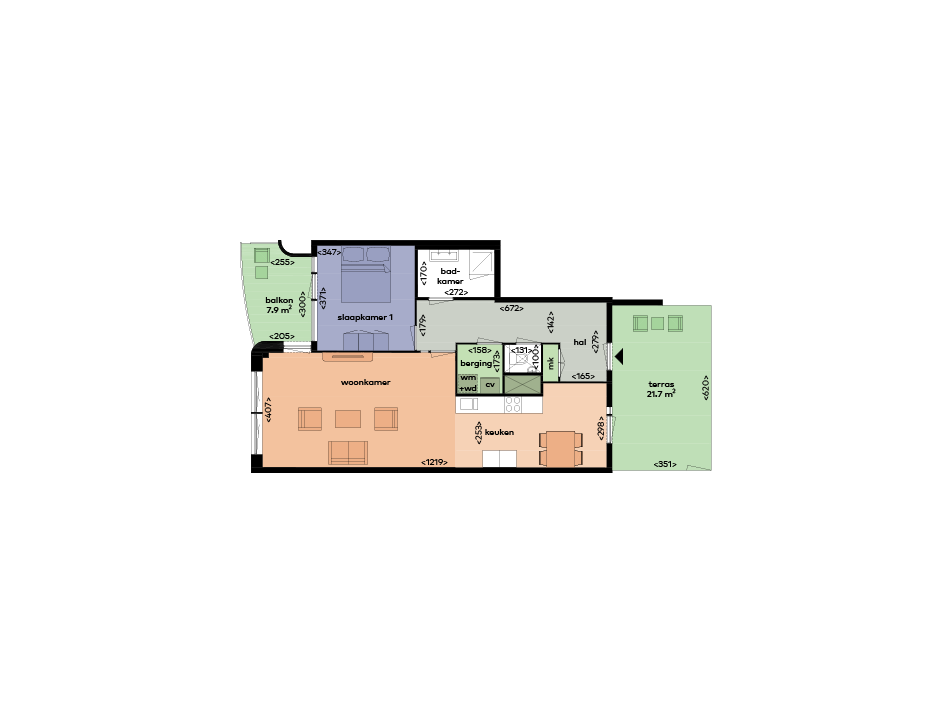 Appartement te huur in Utrecht aan Luxemburgpromenade 142 – 2 kamers, 79 m²