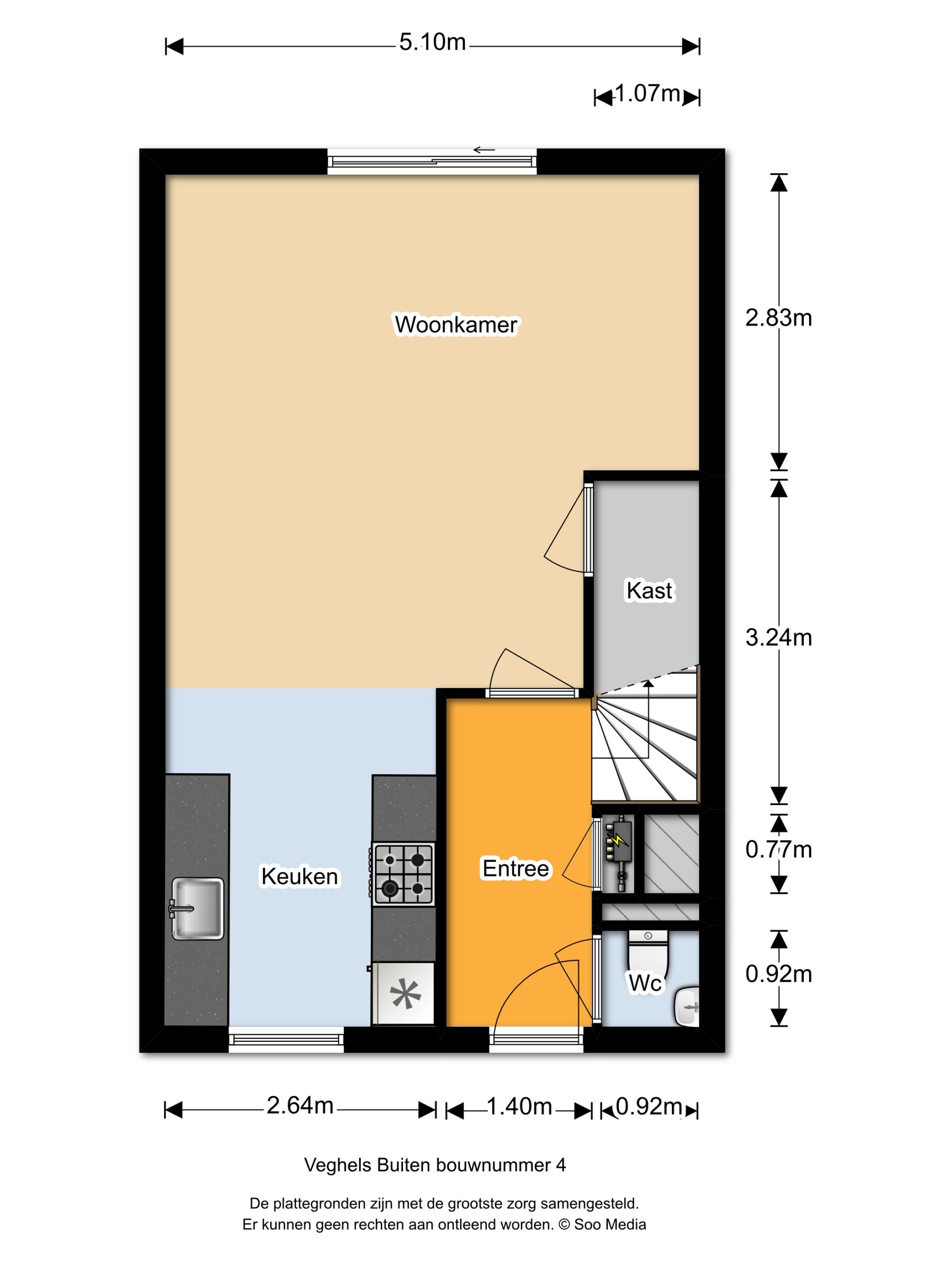 Huis te huur in Veghel aan Bloemenakker 3 – 5 kamers, 108 m²